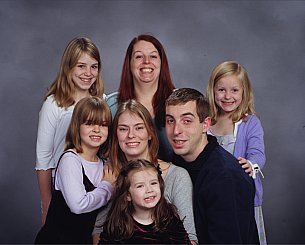 My brother and his family and me and my girls
