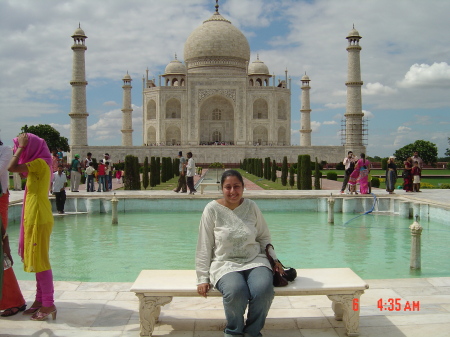Me at the Taj Mahal this summer.....