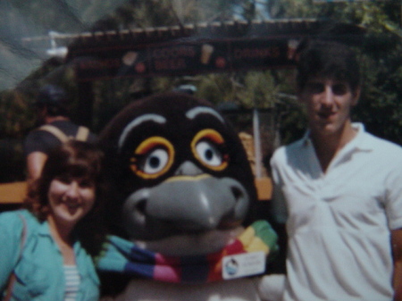 Debbie and I at Sea World 80's