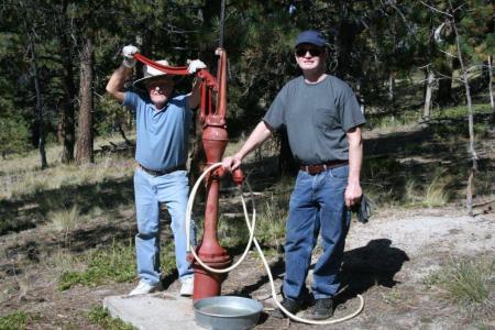 Dad & Nick at the Well