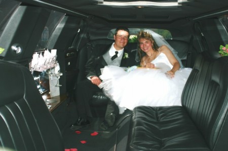 Picture of us in the limo