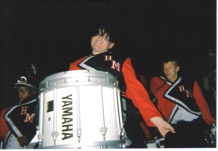 My son in the drumline at HMHS