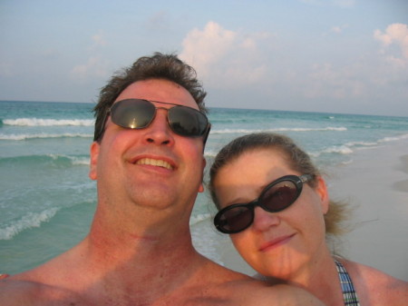 Joyce and I at Miramar Beach, 2005