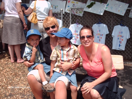 Aunt Lynn, with twins Walter and Antonio and their mom, Cindy....