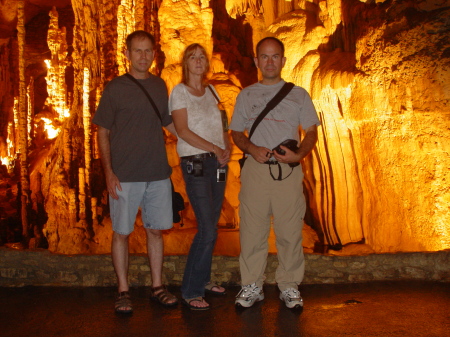 Robert, Ann & Billy in a Cave in Texas - 2006