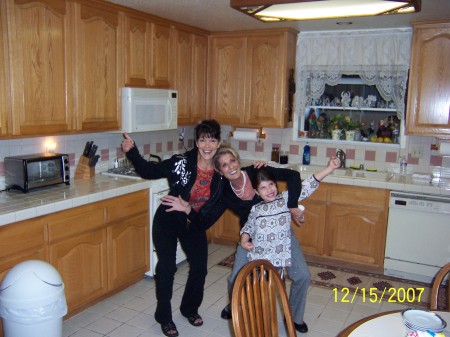 Me, My Mom and Granddaughter Alexis at My mom's house next door to me