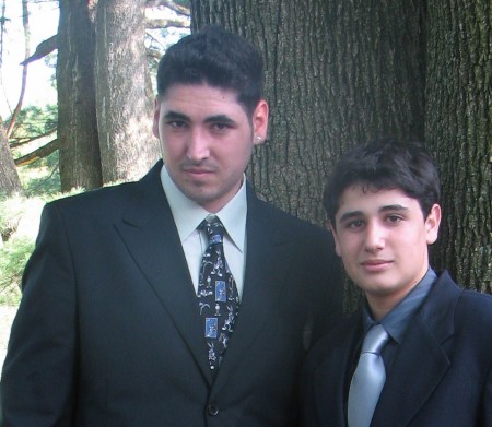 my sons at a family affair, May 2007