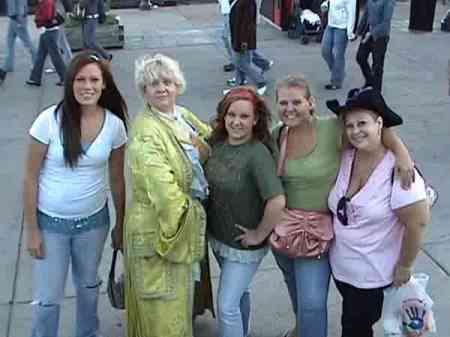 From left to right Kadi, Pirate Lady, Anastasia, Sarah-Jane, Me with Hat at Navy Pier Chicago.