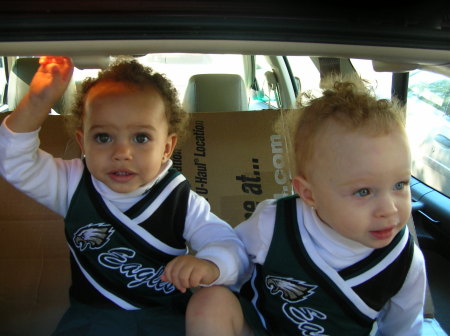 My Little 'twin' EAGLES cheerleaders
