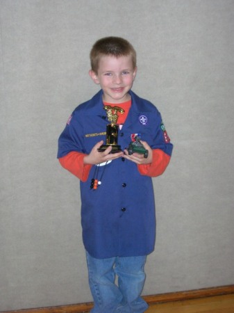 Pinewood Derby trophy winner