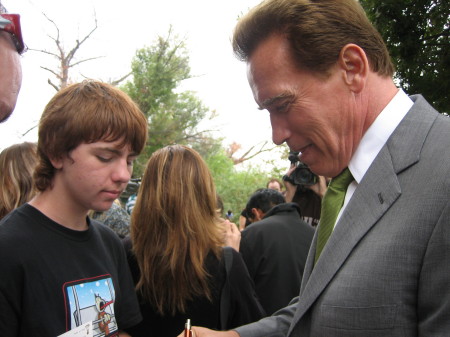 My son and our Terminator, Arnold