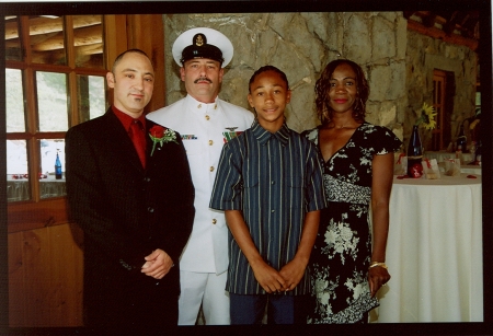 Troy, Gary, cindi and elliott, at Troys wedding