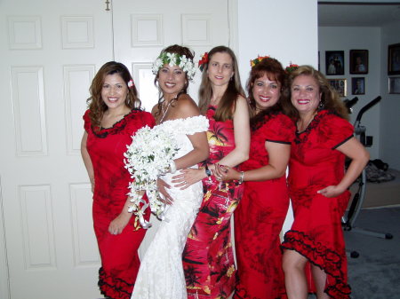 My wedding day with my girlz