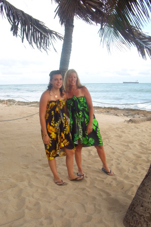 sherry and jess on the beach