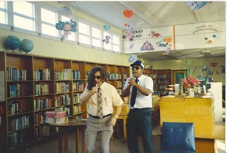 Me and the Principal rappin for black history month 1986