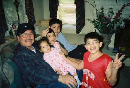 Tata with 4 of 6 grandchildren