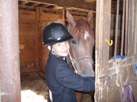 My daughter Julia with her horse Jewel