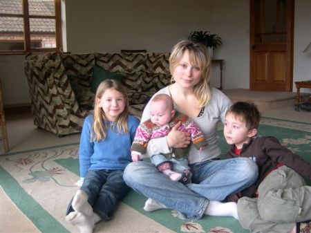 My step daughter Rebecca and her two kids, Zach and Charlotte