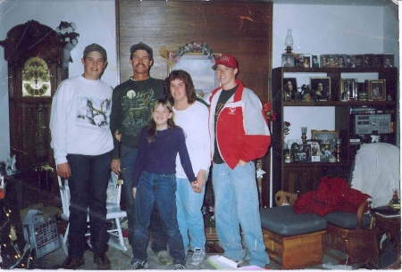 Bob & Me and our children Christmas 1998