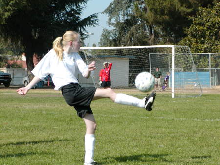Sierra playing soccer in 2006