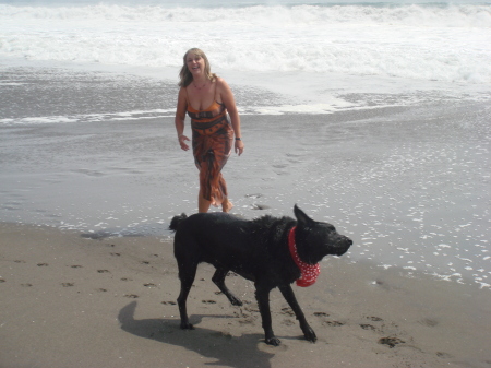 Frolicing at the beach