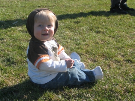 josiah at the park - 9 months old