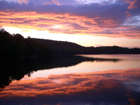 sunset from my parent's lakehouse