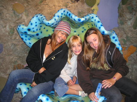 my sister, my daughter and my niece at Monterey Bay Aquarium