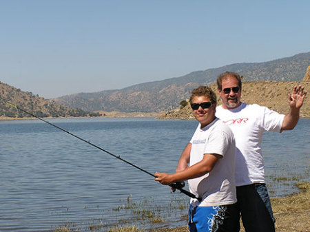 TJ and Dad at Lake Isabella 06