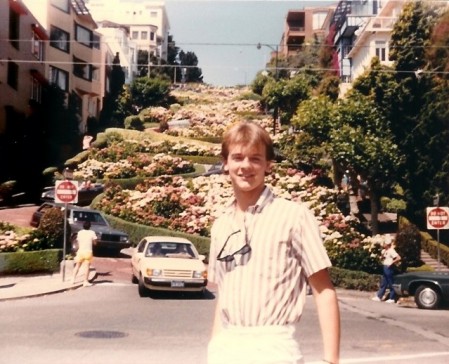 Me at the bottom of Lombard Street in San Fran - 1986