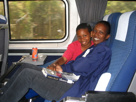 Rashaun and I on train trip to Lauderdale