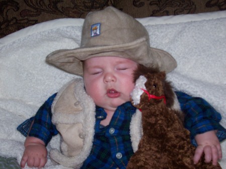 Daniel after a hard day out on the range!