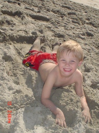 Brett playing in the sand~ gotta love Southern California