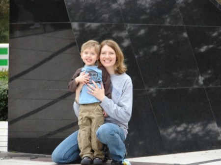 Mom and Seth at the Museum