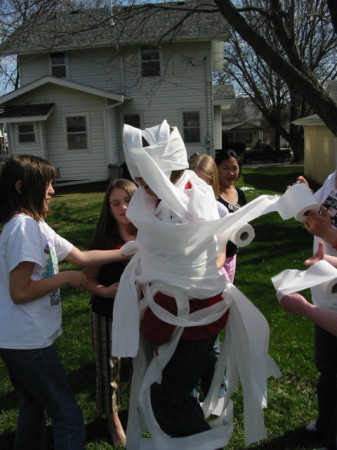 Allie being TP'd at her party