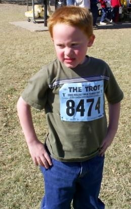 Connor at the finish line