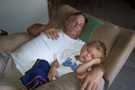 Me and Grandson working really hard