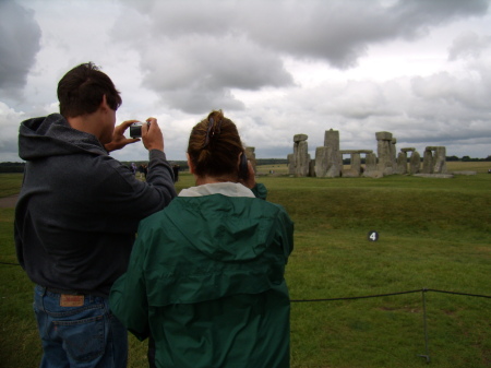 Checking out the stones during the summer equinox