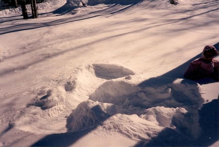 Amanda & a snow angel