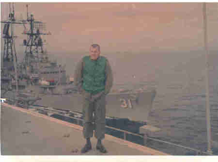 Aboard the USS New Orleans in 1970