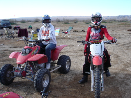 Michele Rambaud & I out at the desert.