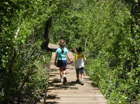 My babies hiking at Convict Lake (2006)