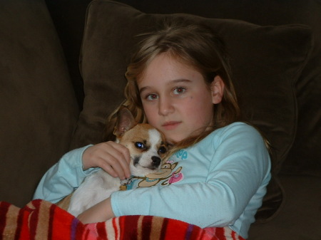 youngest daughter, Jamie with her Chihuhua Zoe