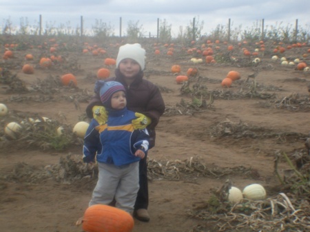 out picking the perfect pumpkin