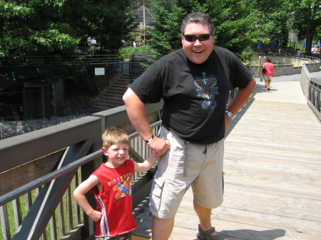 Me and my nephew at Hersheypark, 2006.