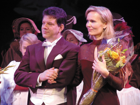 Onstage after conducting Tosca at Opera Nordfjord