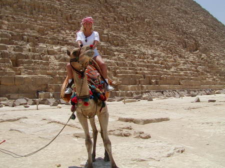 Me riding a camel in Egypt