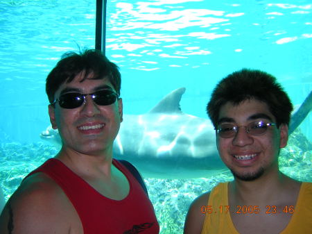 Almost swimmin wit da fishes, my son & I