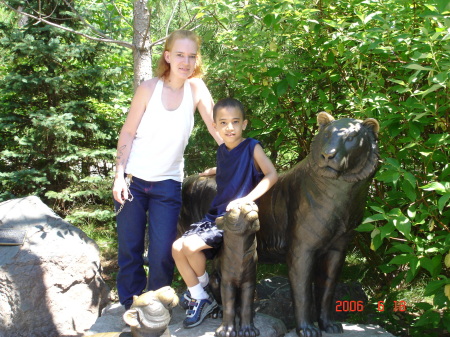 My son & I at the zoo