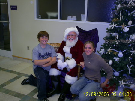 Keli and Kyle with Santa